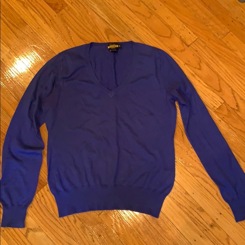 Ralph Lauren electric blue v-neck sweater